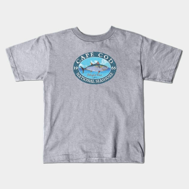 Cape Cod National Seashore, Massachusetts, Bluefin Tuna Kids T-Shirt by jcombs